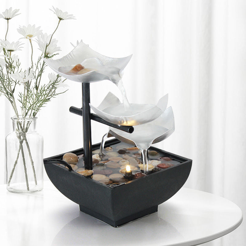 Home Decoration Flowing Water Ornaments Desktop Fountain Crafts for Home Decor