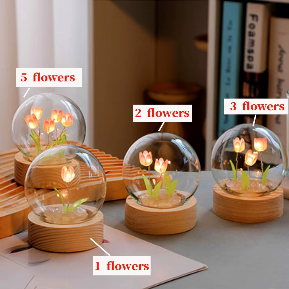 Tulip Night Light Cute Floral Lamp