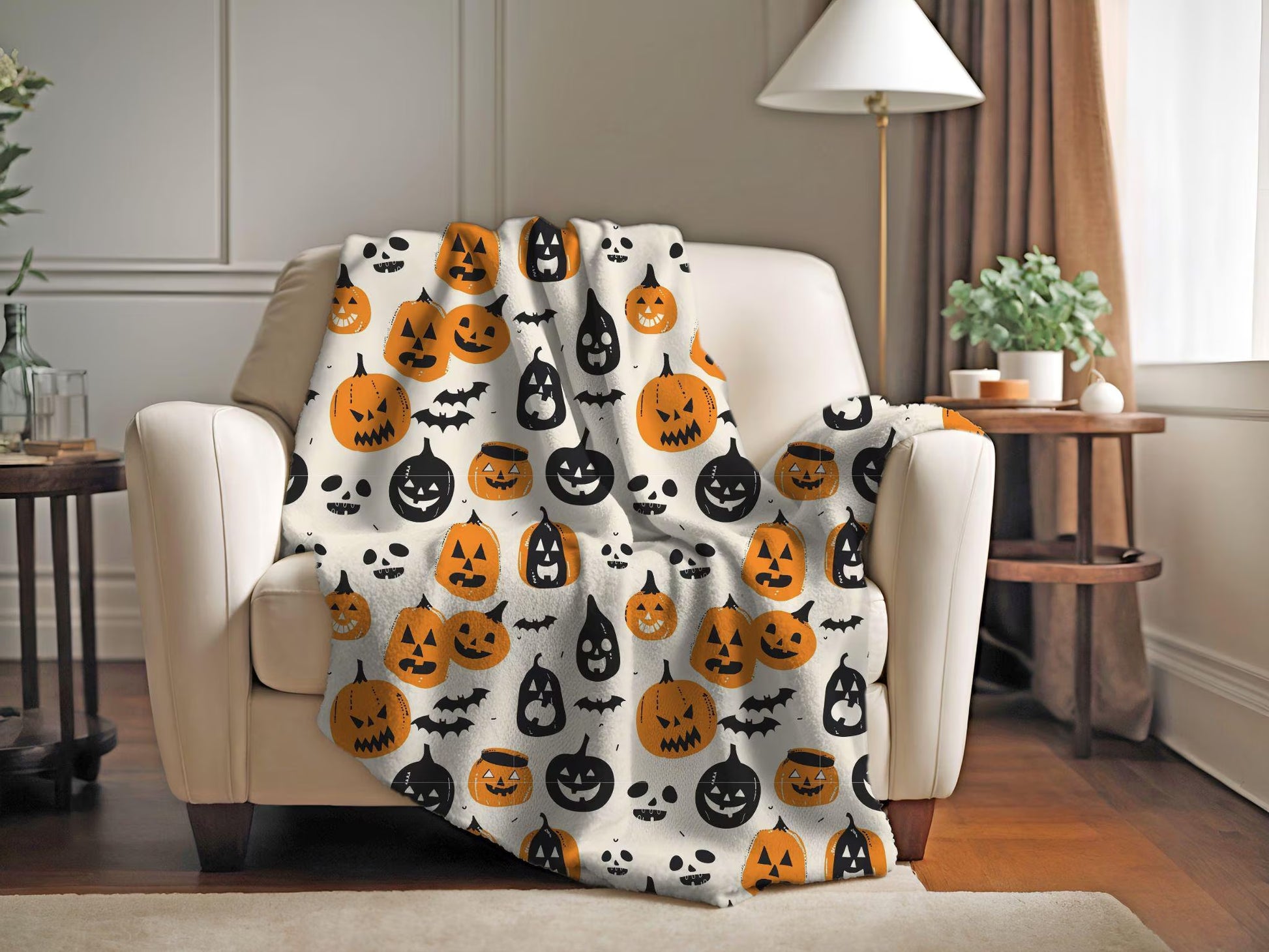 Halloween Couch Throw Blanket