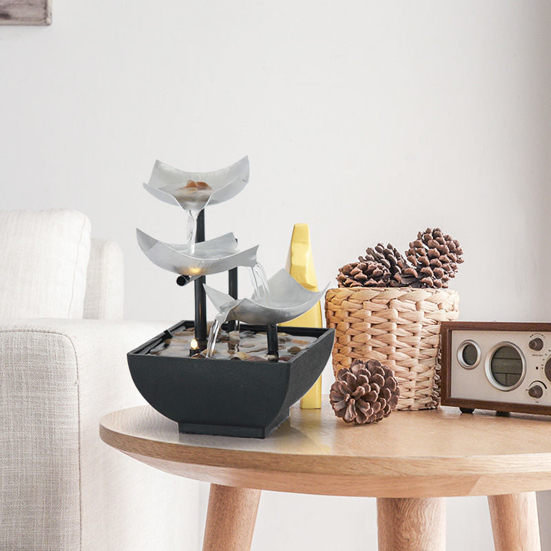 Home Decoration Flowing Water Ornaments Desktop Fountain Crafts for Home Decor