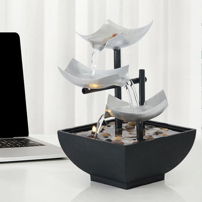 Home Decoration Flowing Water Ornaments Desktop Fountain Crafts for Home Decor