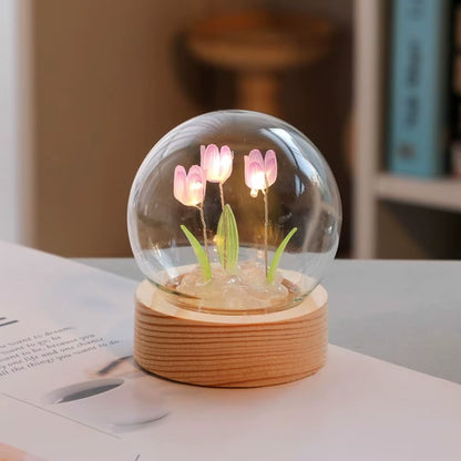 Tulip Night Light Cute Floral Lamp 