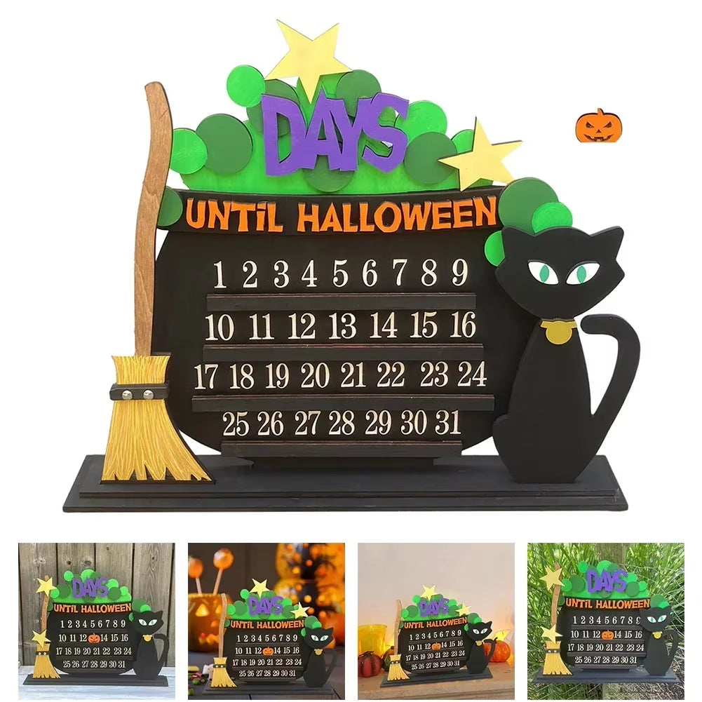 Halloween Countdown Wood Advent Calendar 31 