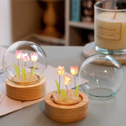 Tulip Night Light Cute Floral Lamp 