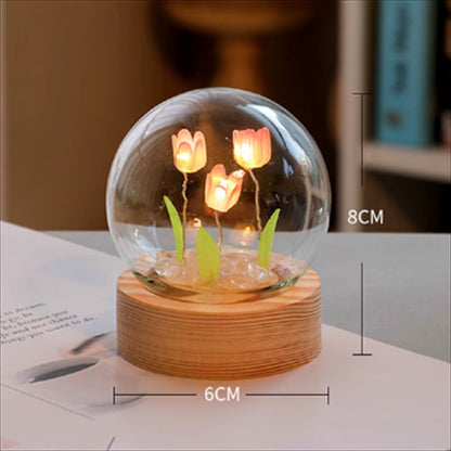 Tulip Night Light Cute Floral Lamp 